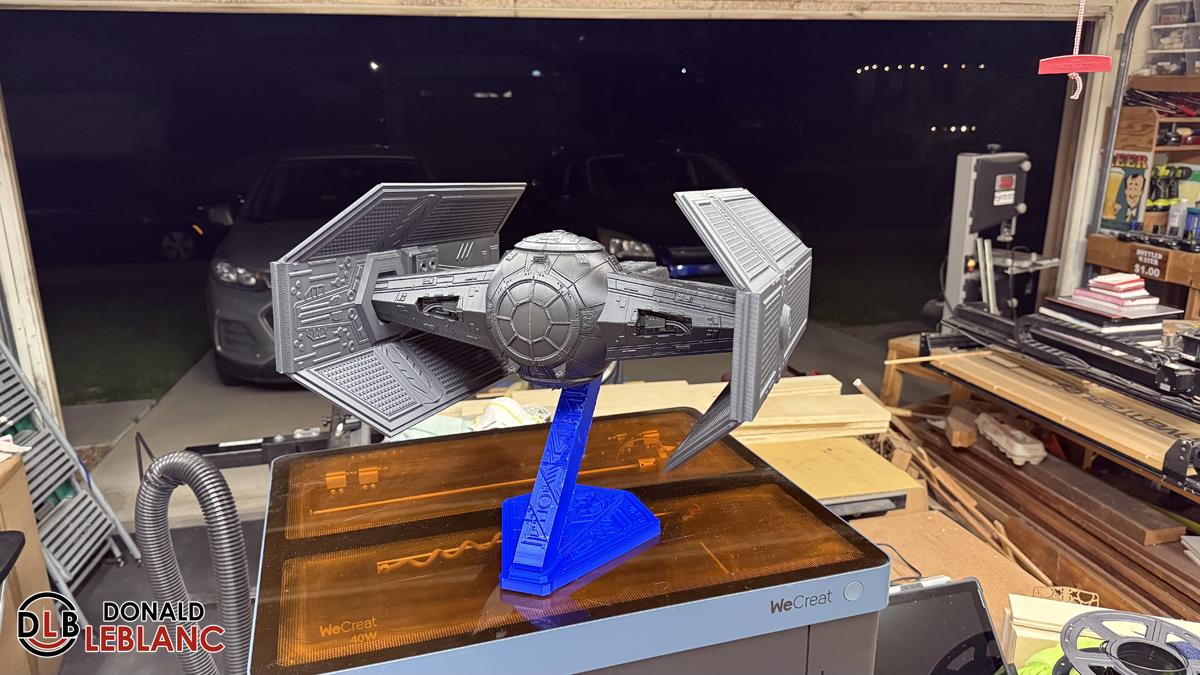 I 3D printed a giant Tie Fighter!
